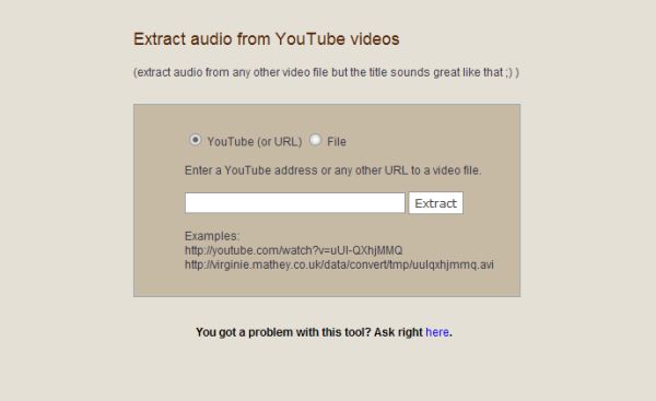 Extract Audio from YouTube Video